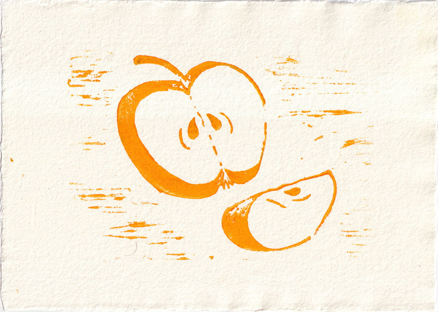 'Fruit Slice: Apple' Open Edition Lino Print