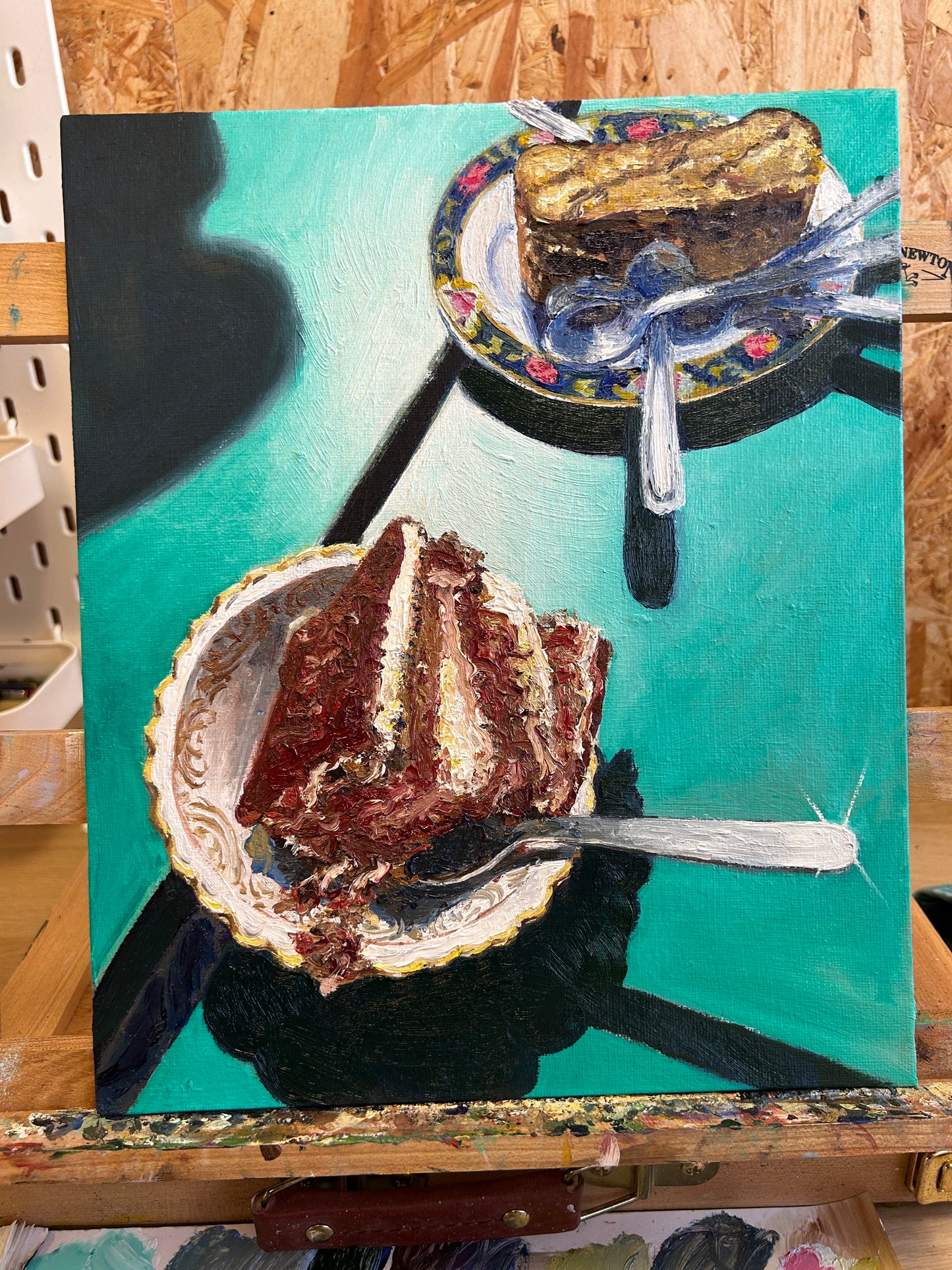 'Tiramisu on the Table' Oil Painting