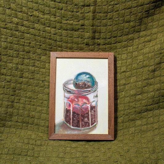 'Coffee Beans & Capules' Framed Painting