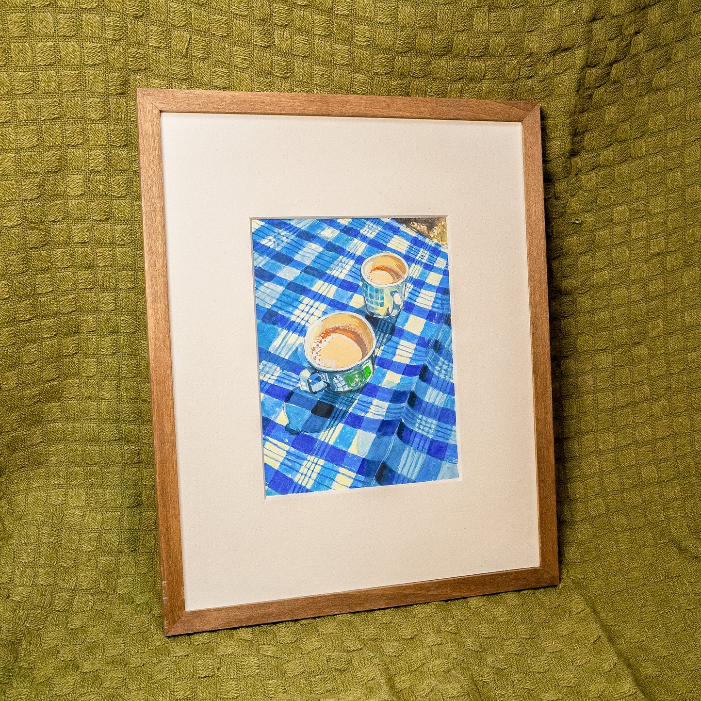 'Pandemic Picnic' Gouache Painting (Framed)