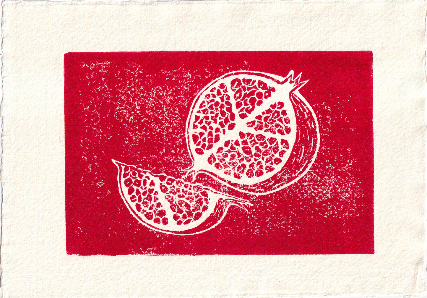 'Fruit Slice: Pomegranate' Limited Edition Lino Print