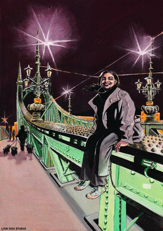 'Poodles on the Bridge' Giclée Art Print