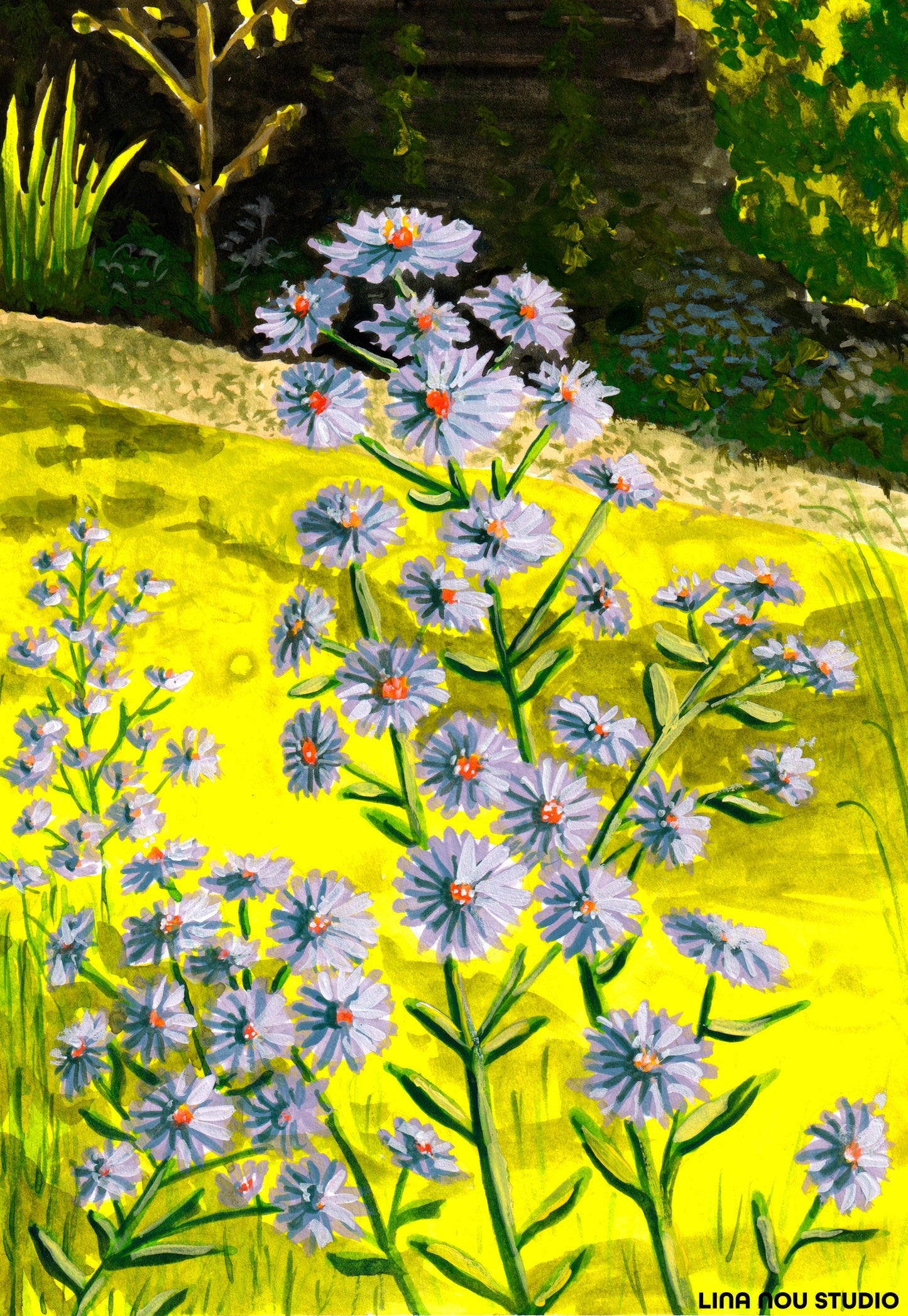 'Purple Daisies' Card