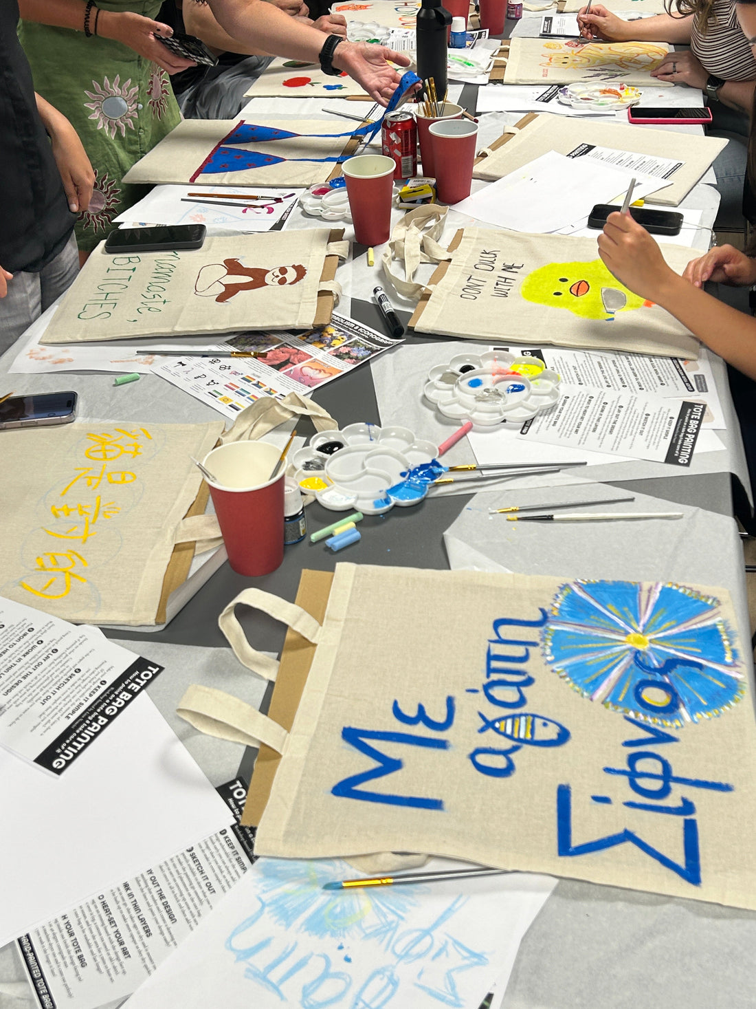 Tote Bag Painting Workshop at an Office!
