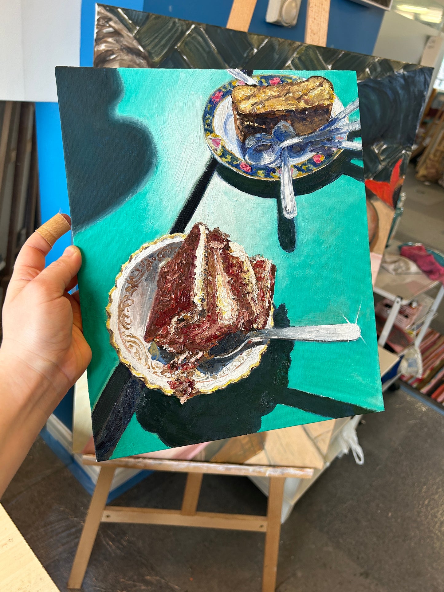 'Tiramisu on the Table' Oil Painting