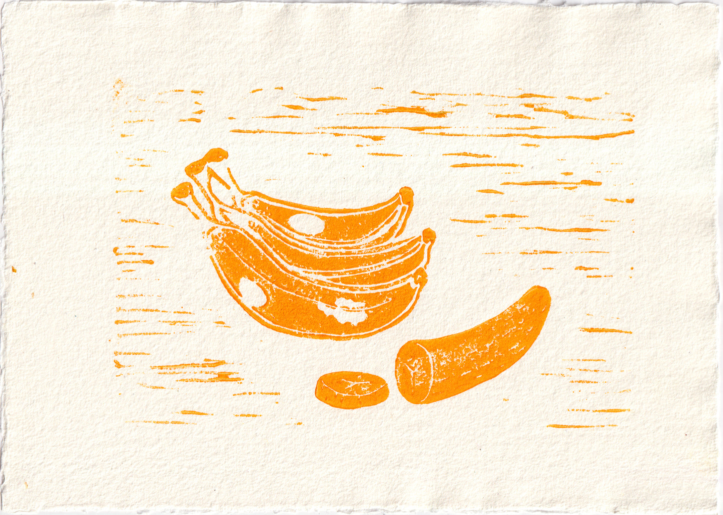 'Fruit Slice: Banana' Open Edition Lino Print
