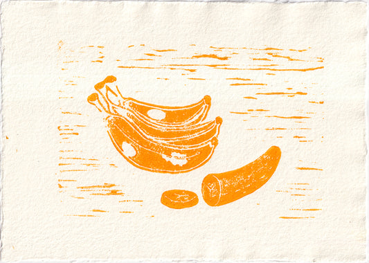 'Fruit Slice: Banana' Open Edition Lino Print