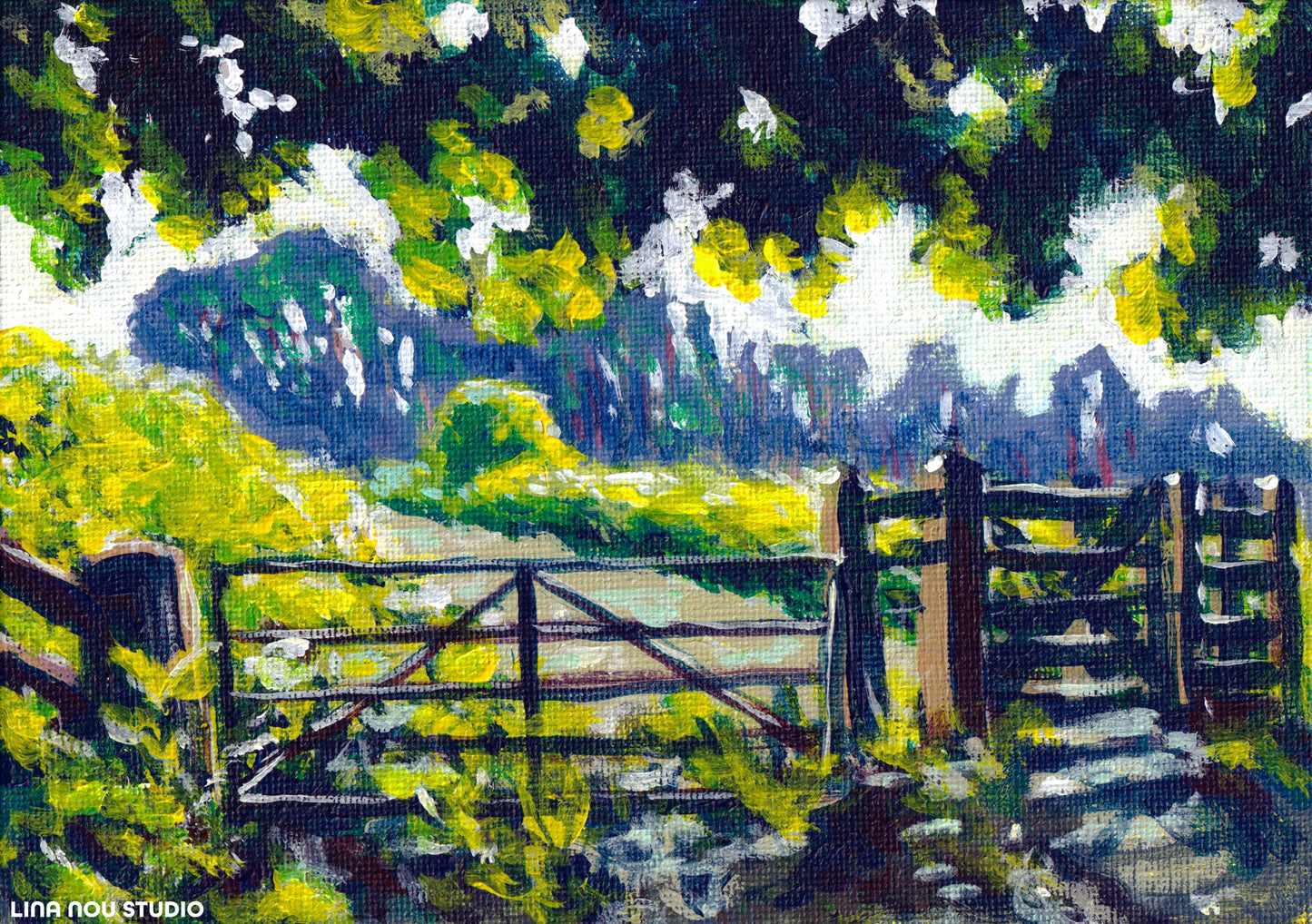 'Edge of the Forest' Acrylic Painting