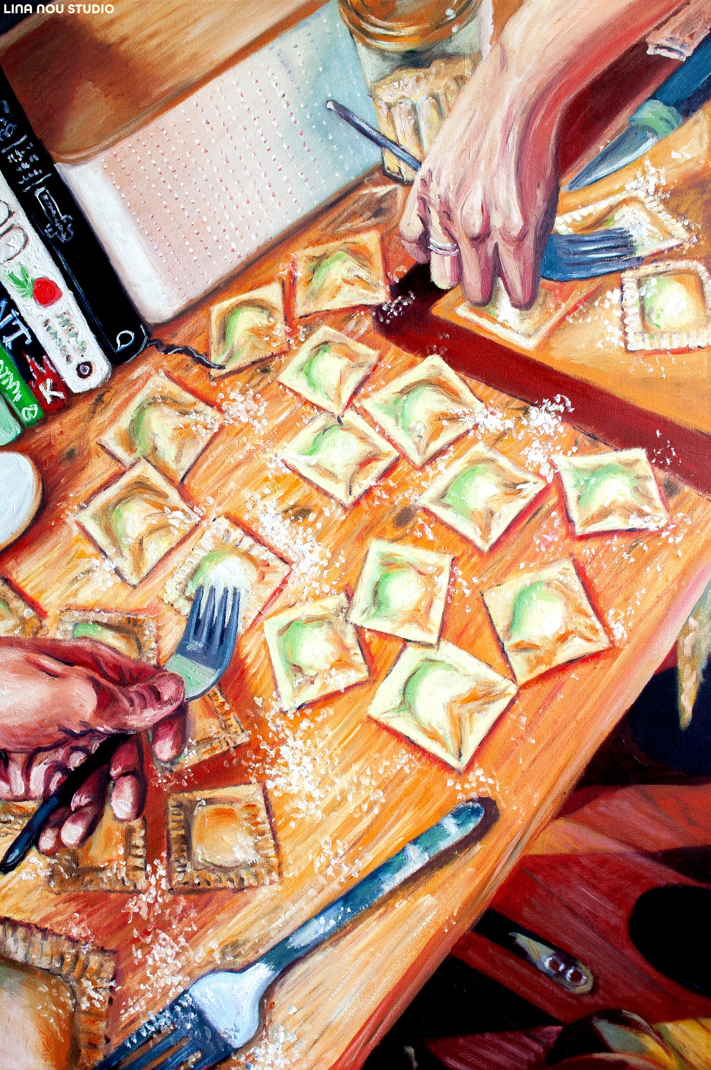 'Filling' Oil Painting