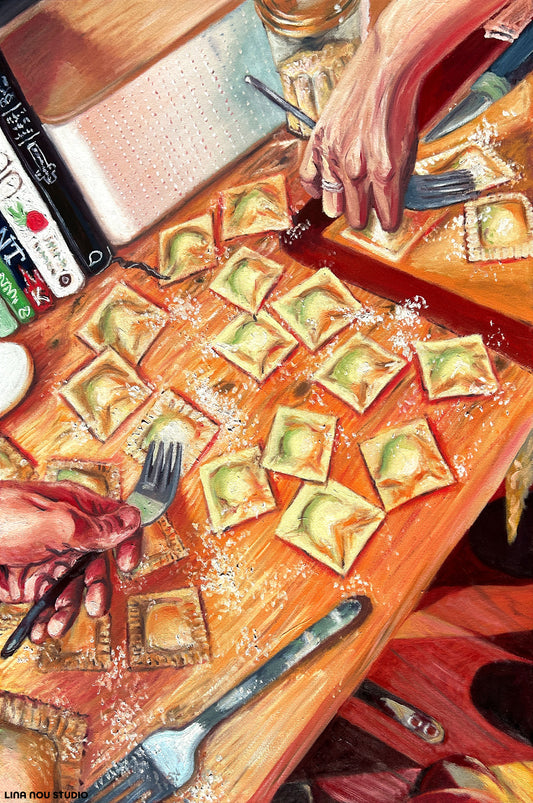 'Filling' Oil Painting