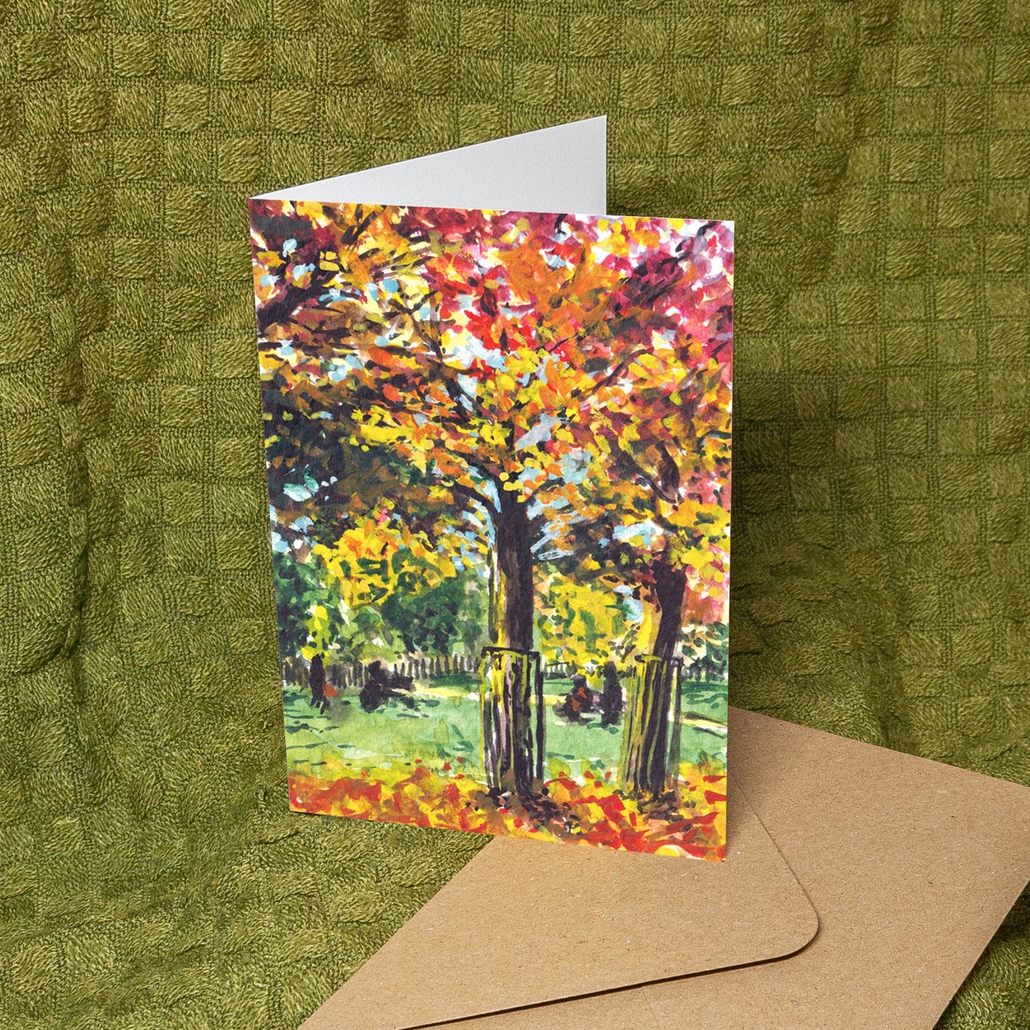 ‘Two Autumn Trees' Card