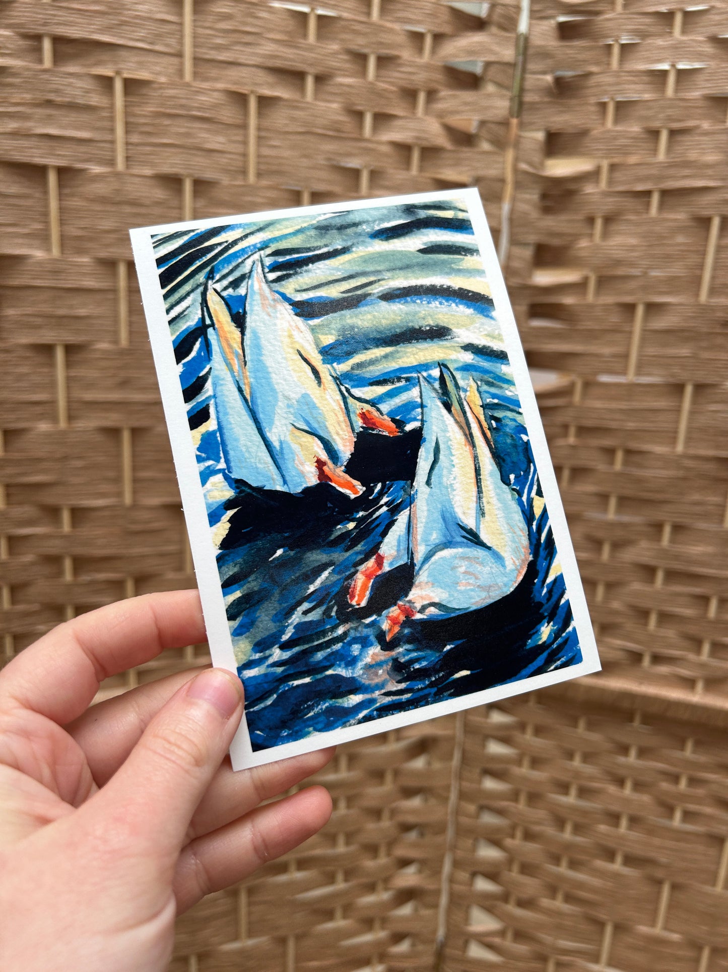 'Bottoms Up Geese' Card