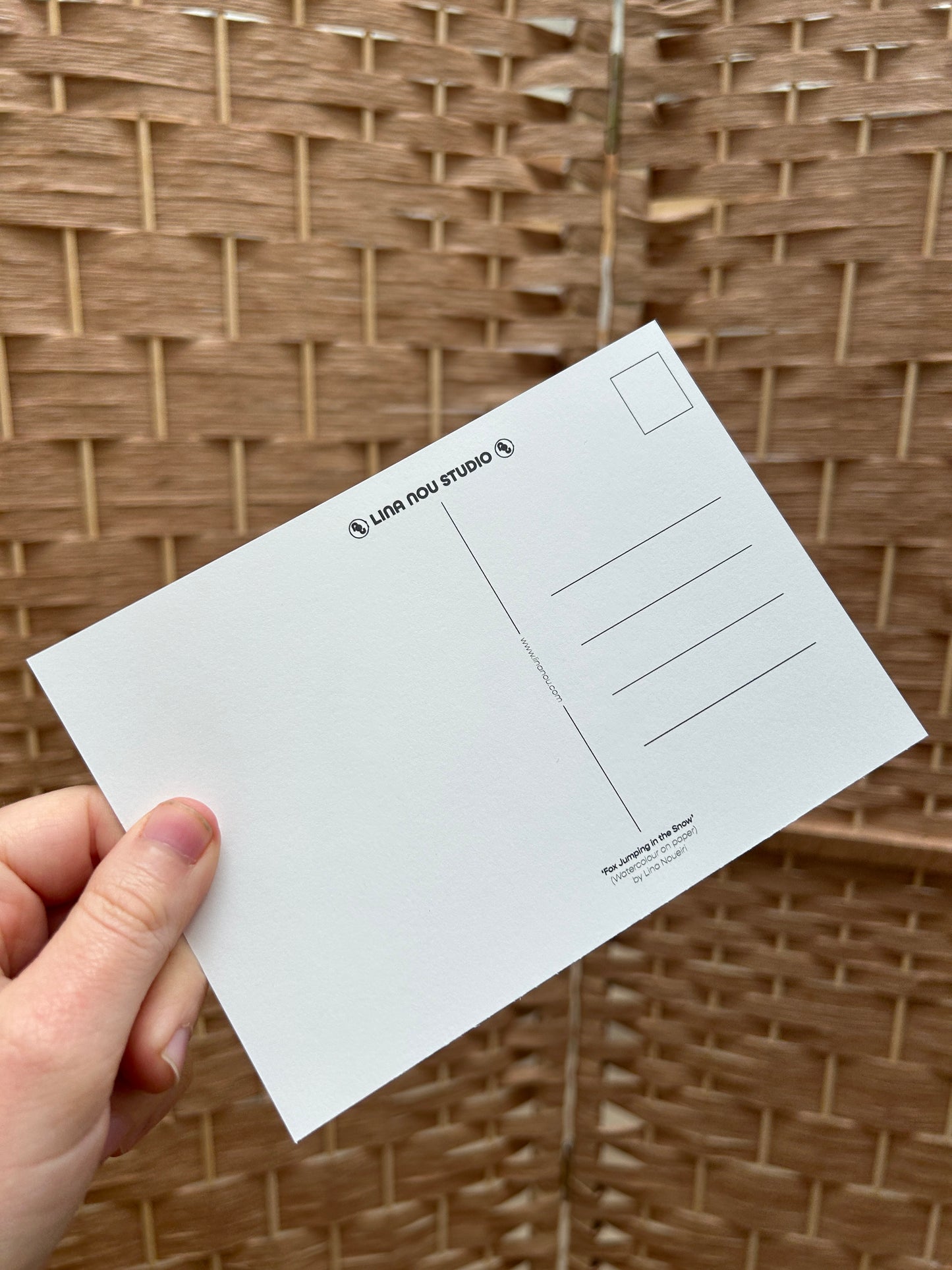 'Fox Jumping in the Snow' Card