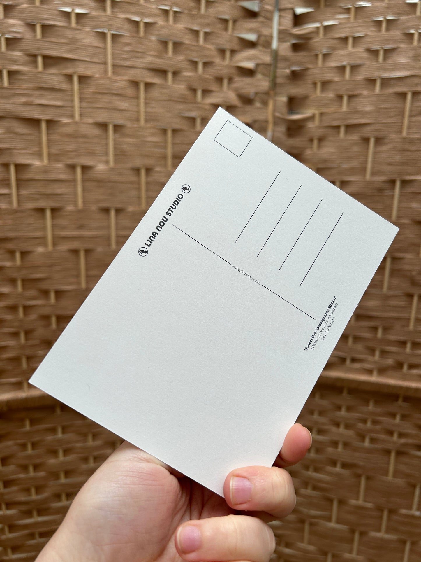 'Sunset over Underground Station' Card