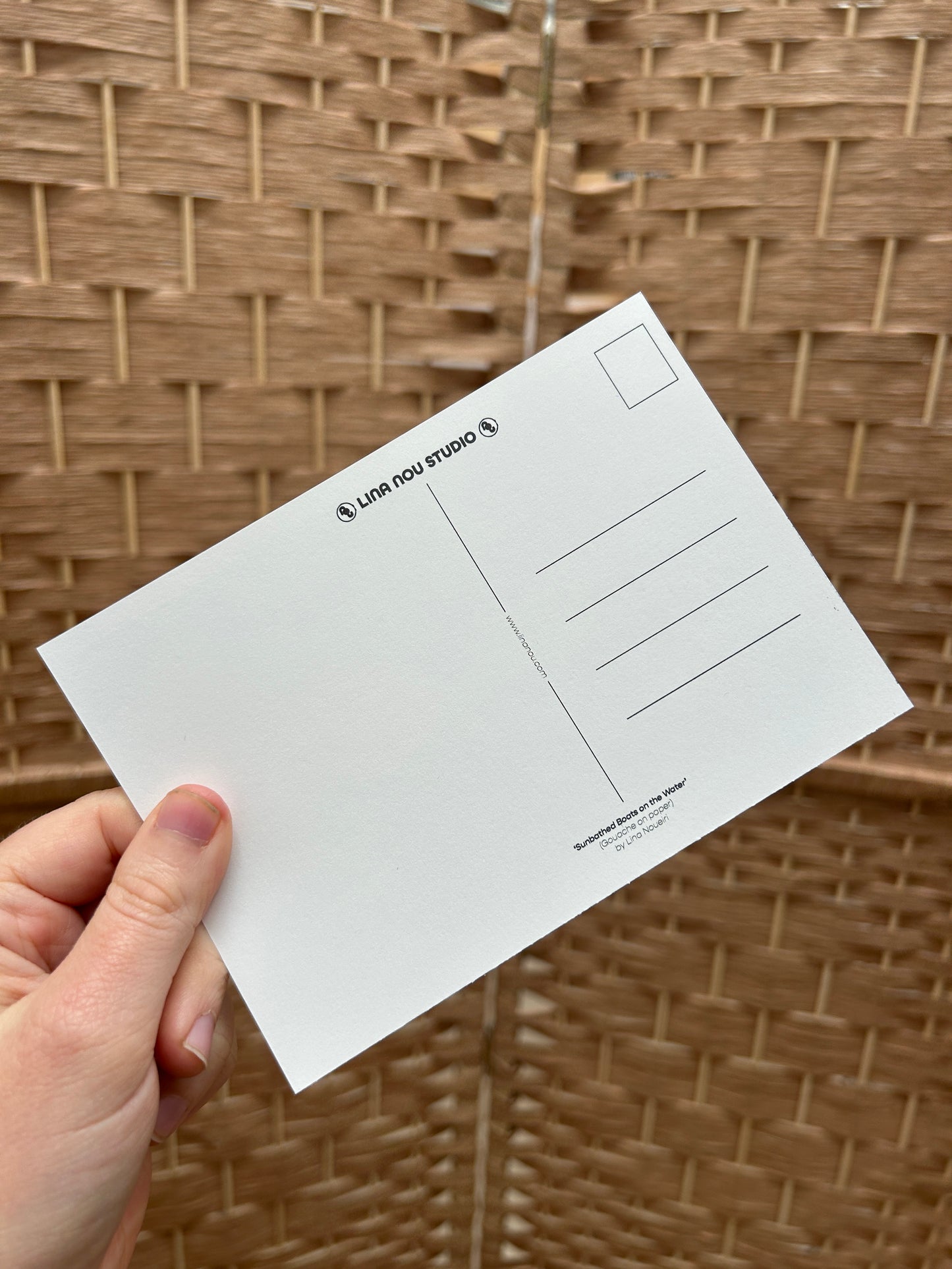 'Sunbathed Boats on the Water' Card