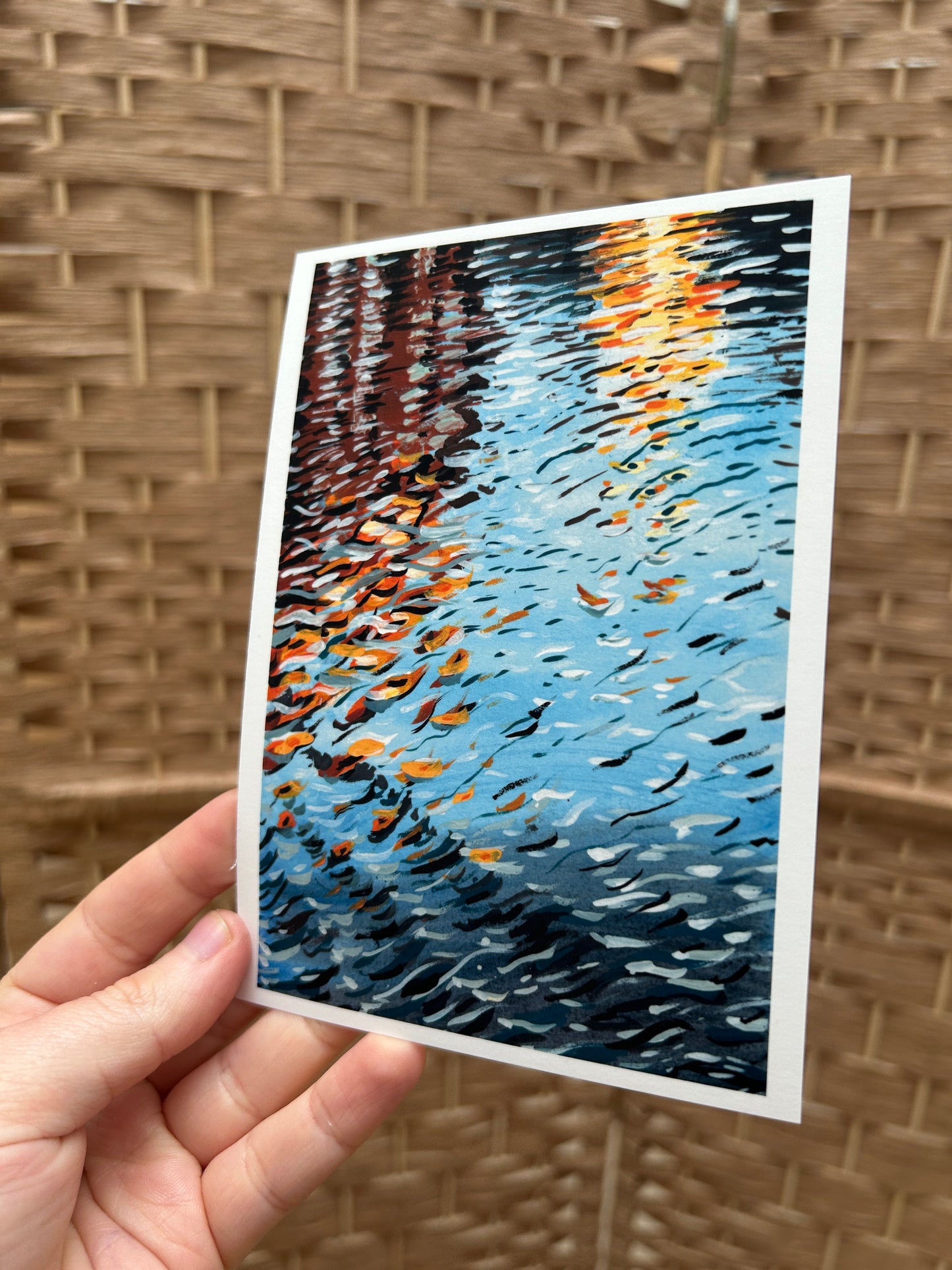 'Camden Lock Water Reflections' Card