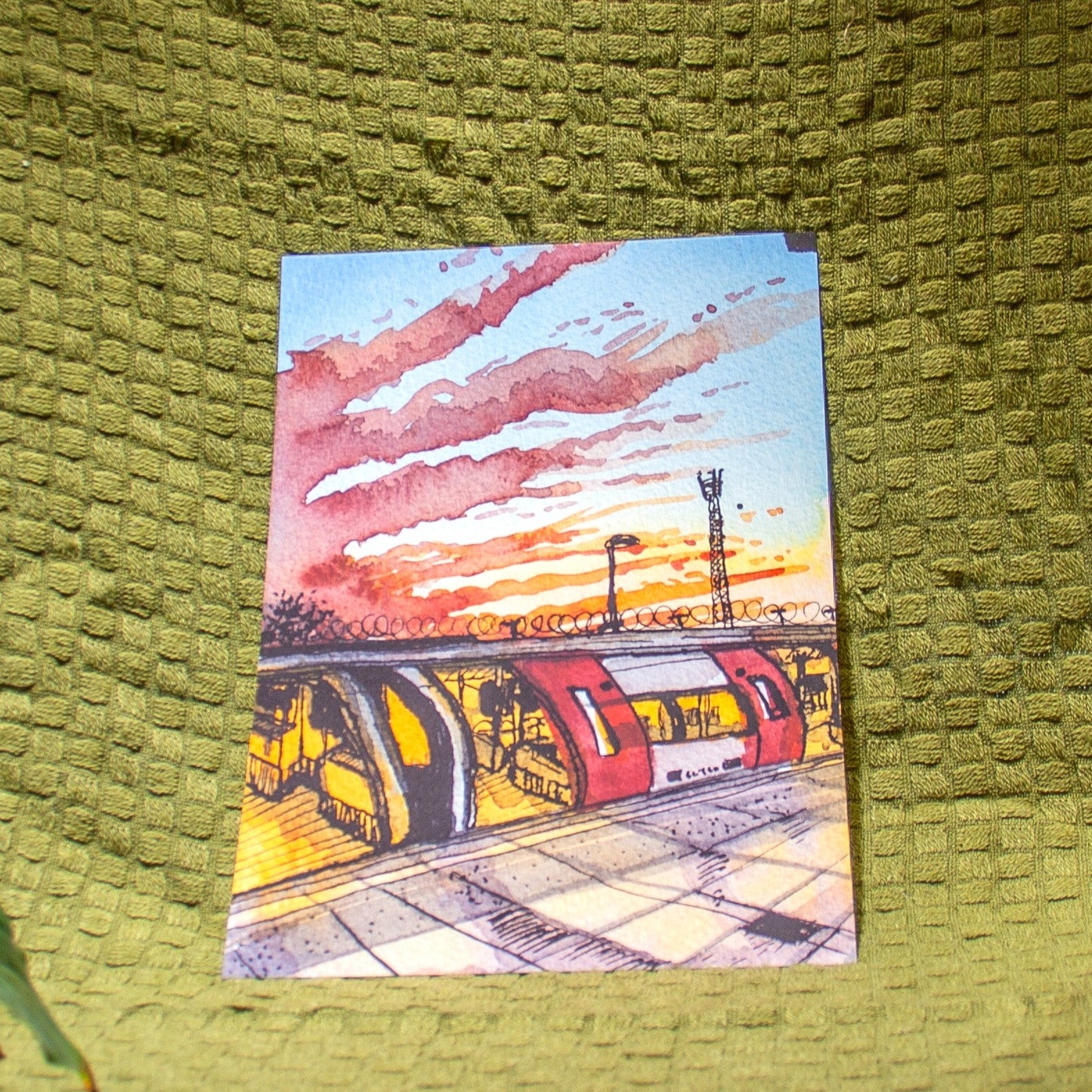 'Sunset over Underground Station' Giclée Art Print