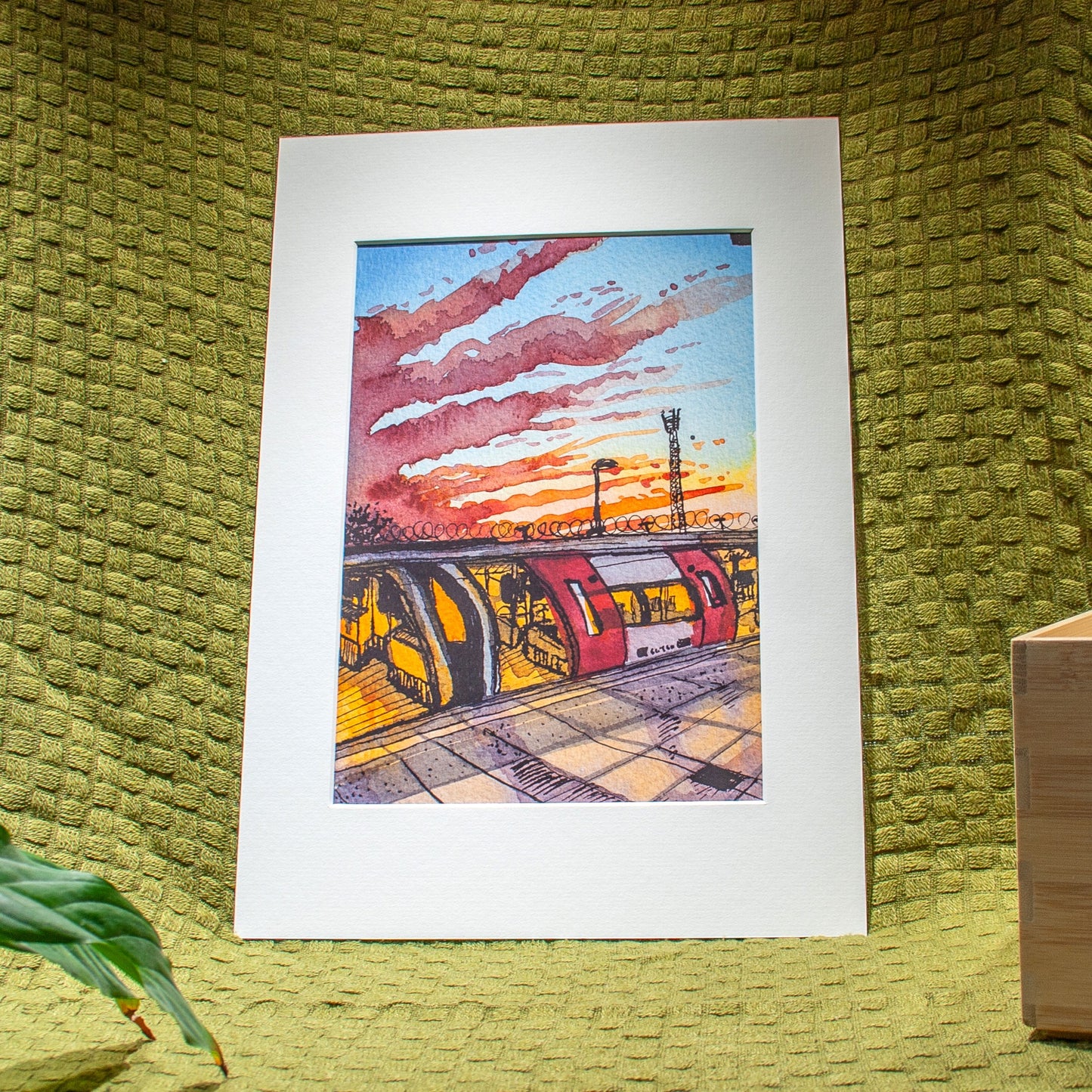 'Sunset over Underground Station' Giclée Art Print