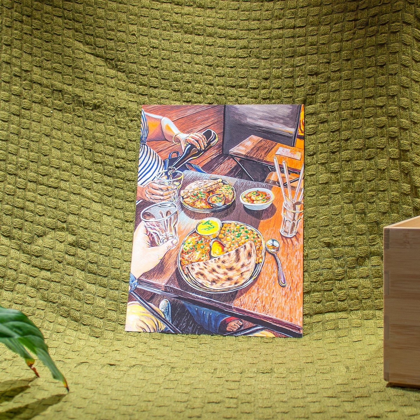 'Catching up over Paratha Thali' Giclée Art Print