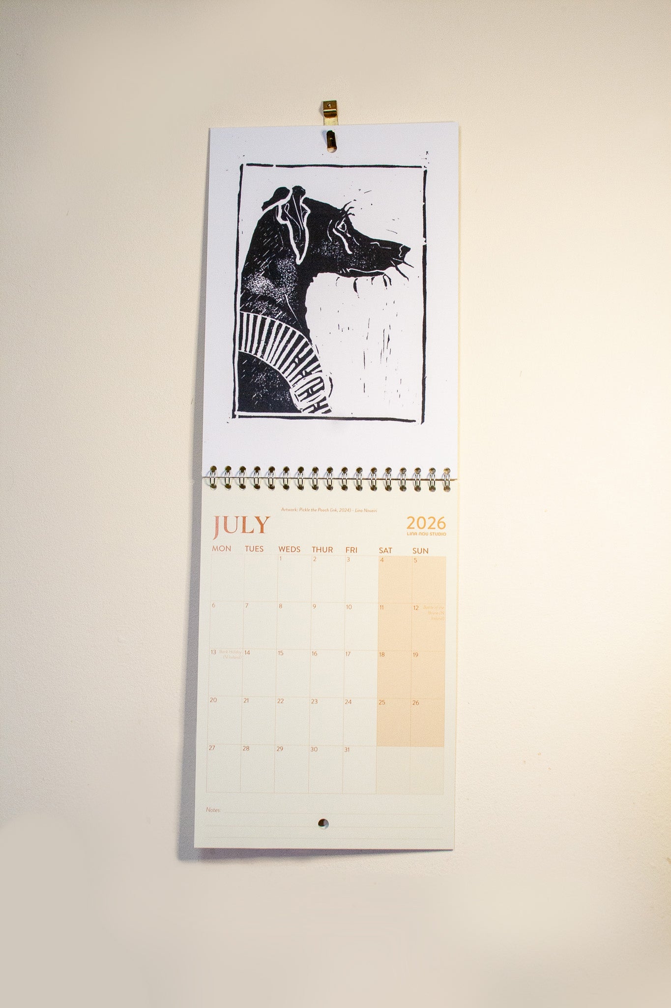 Calendar: Cats, Dogs & a Fox (2026)