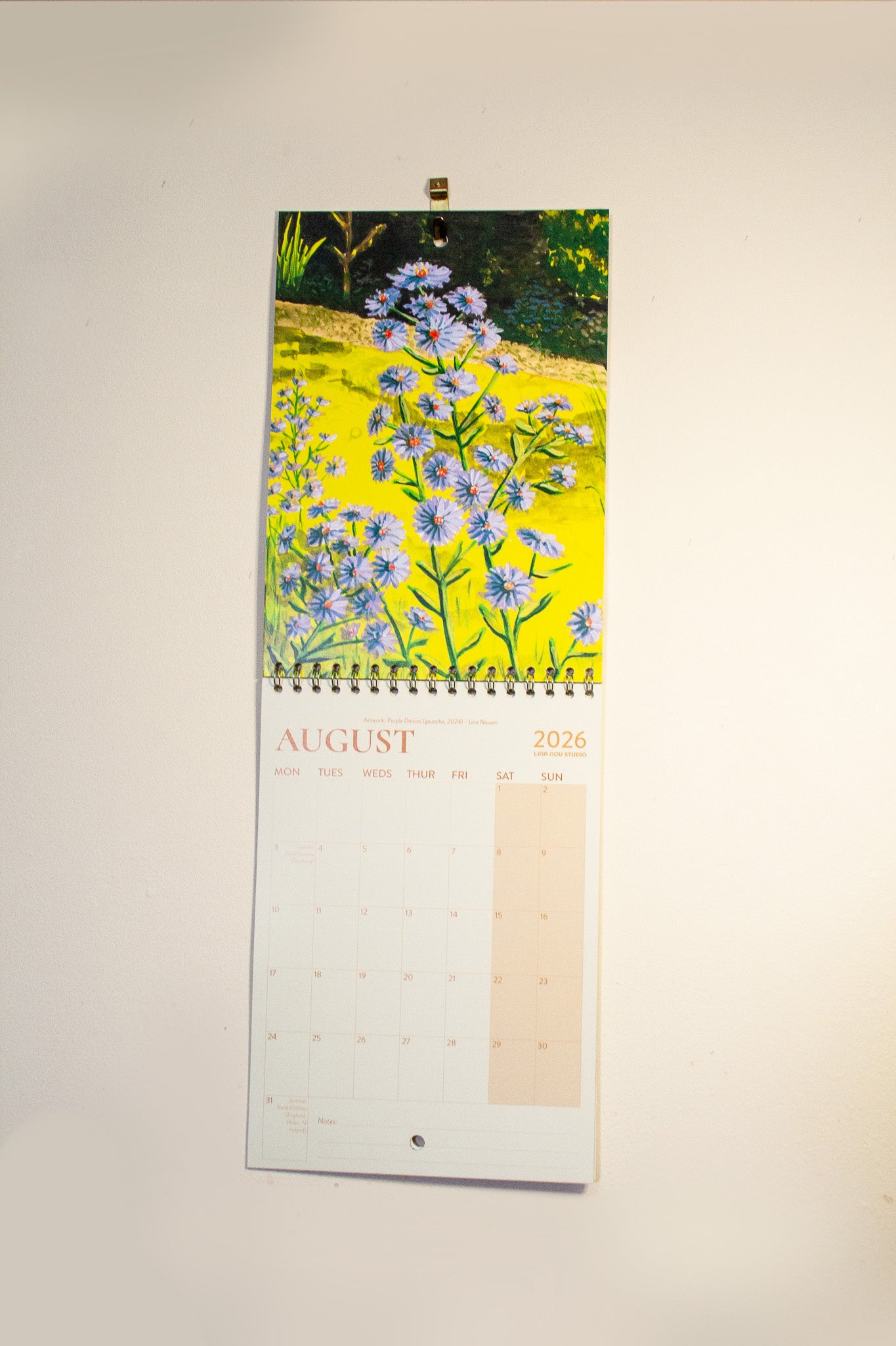 Calendar: Flowers & Birds (2026)