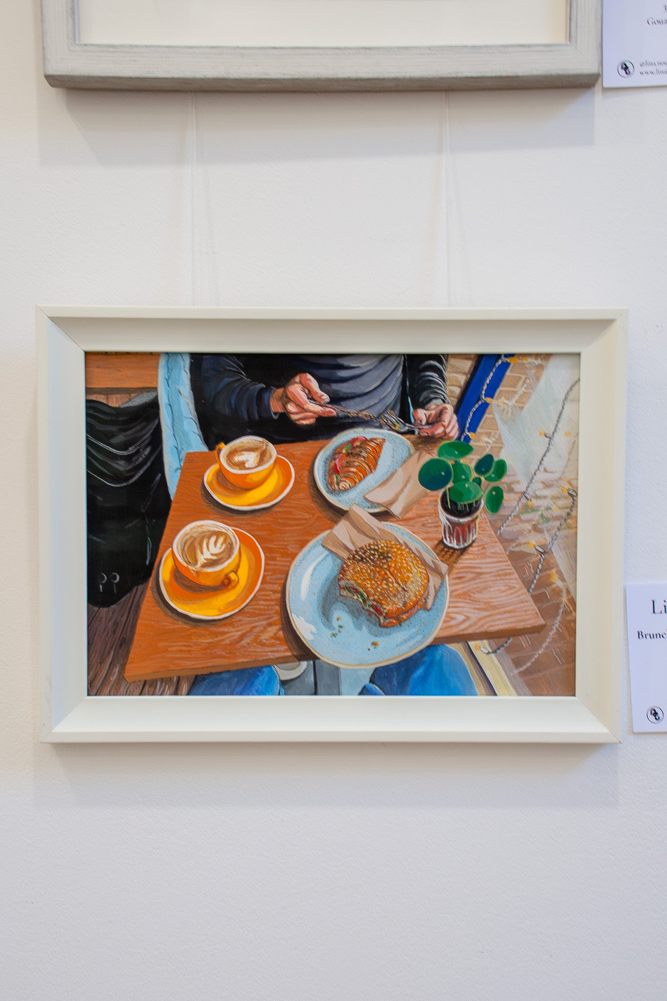 'Fields Beneath Brunch' Gouache Painting (Framed)