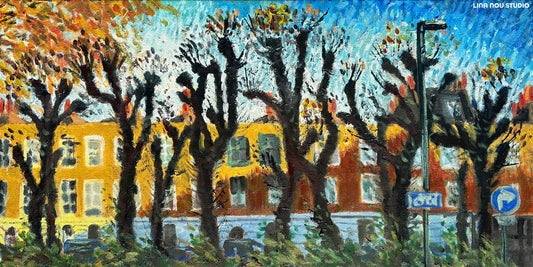 'Knobbly Trees' Oil Painting