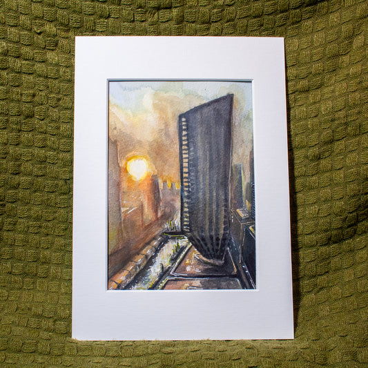 'Rotterdam Ice Fog' Mounted Painting