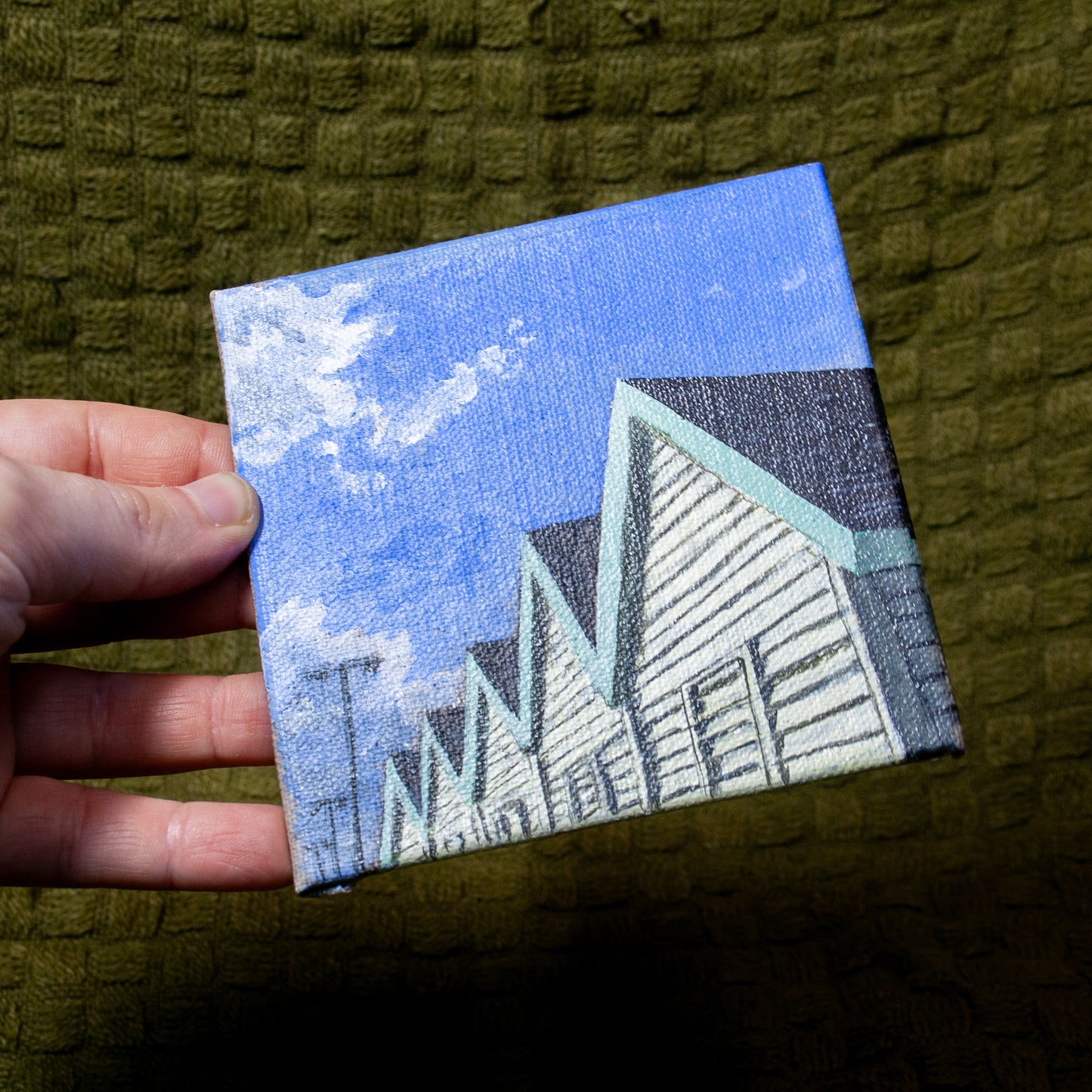 'Beach Huts in Brighton' Painting