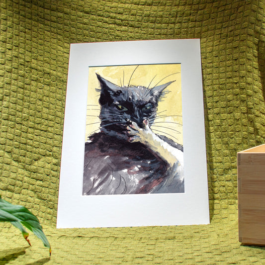 'Eating Beans' Giclée Art Print