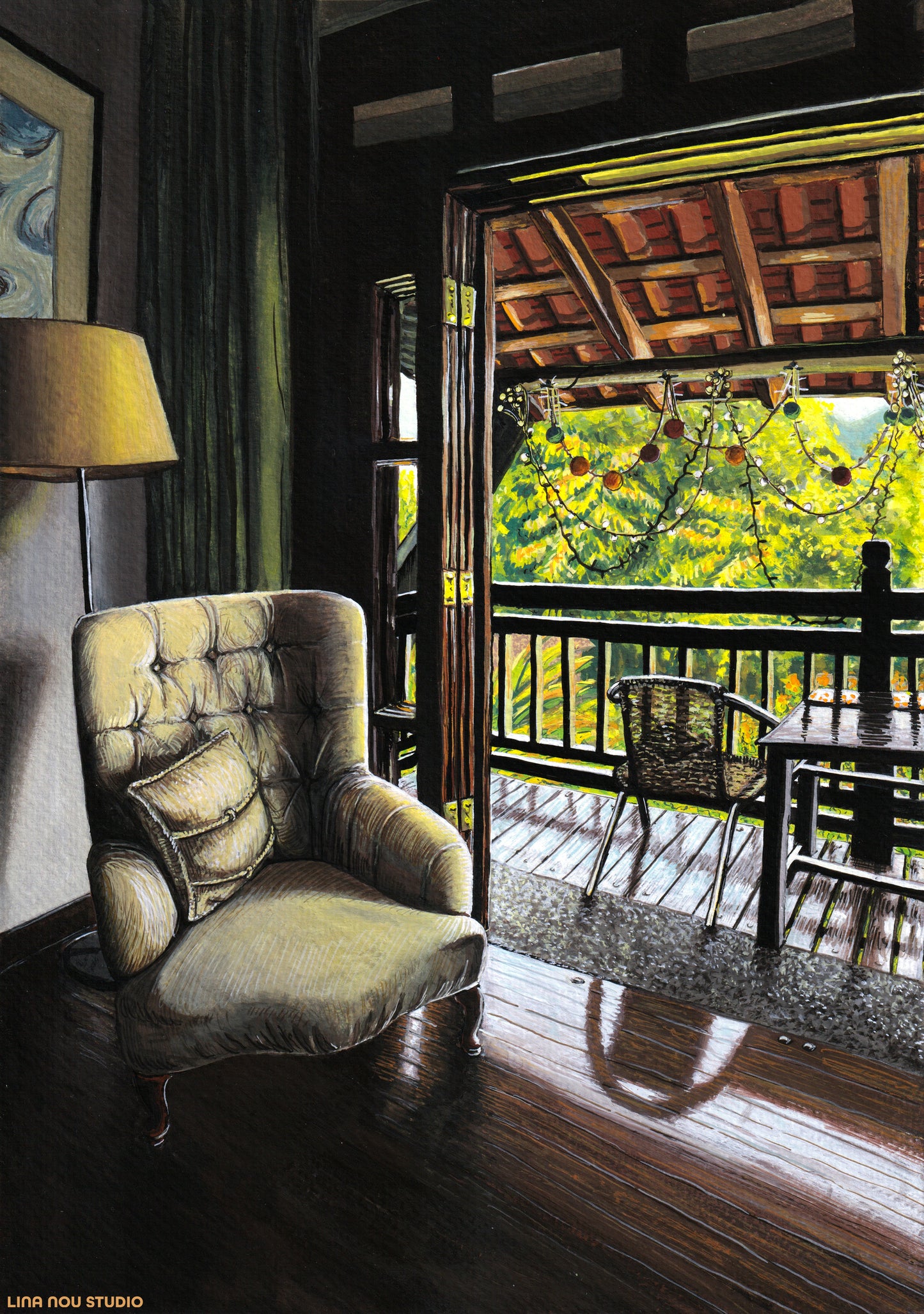 'Quiet Respite from the Heat' Card