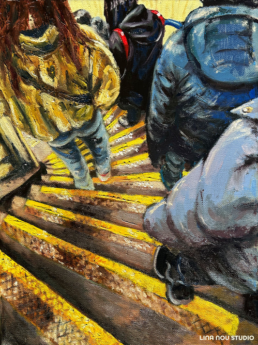 'Spiralling Together' Oil Painting