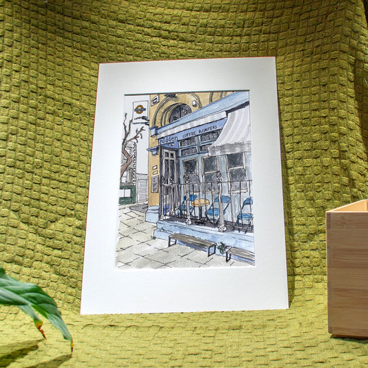 ‘Hidden Café In Camden' Giclée Art Print