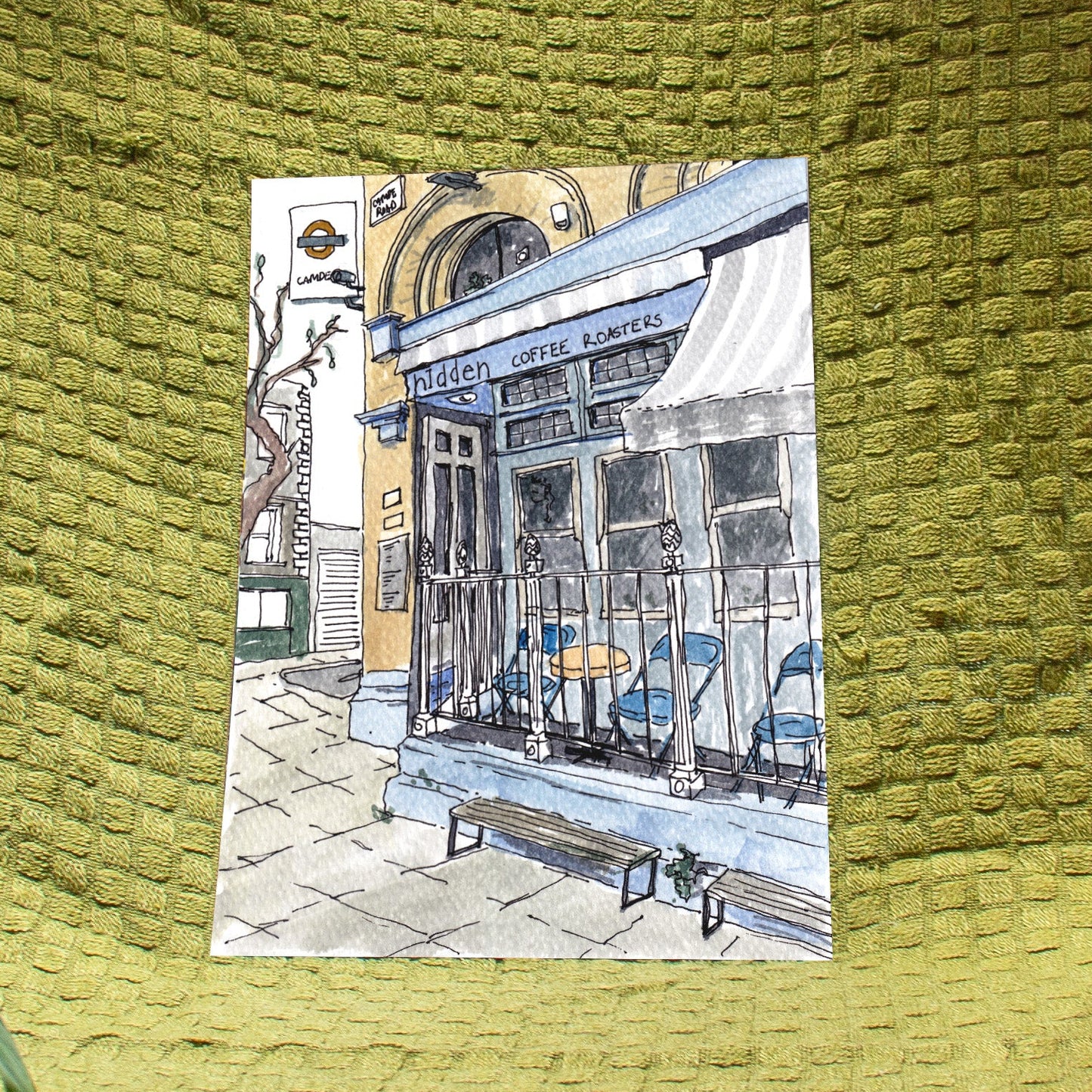 ‘Hidden Café In Camden' Giclée Art Print