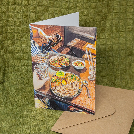 'Catching up over Paratha Thali' Card