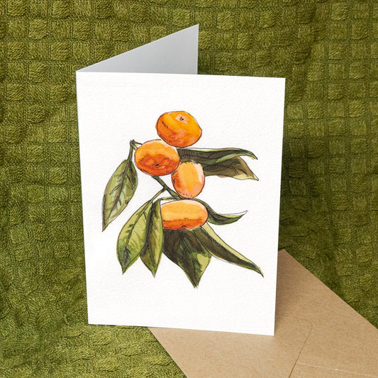 'Oranges & Orange Leaves' Card