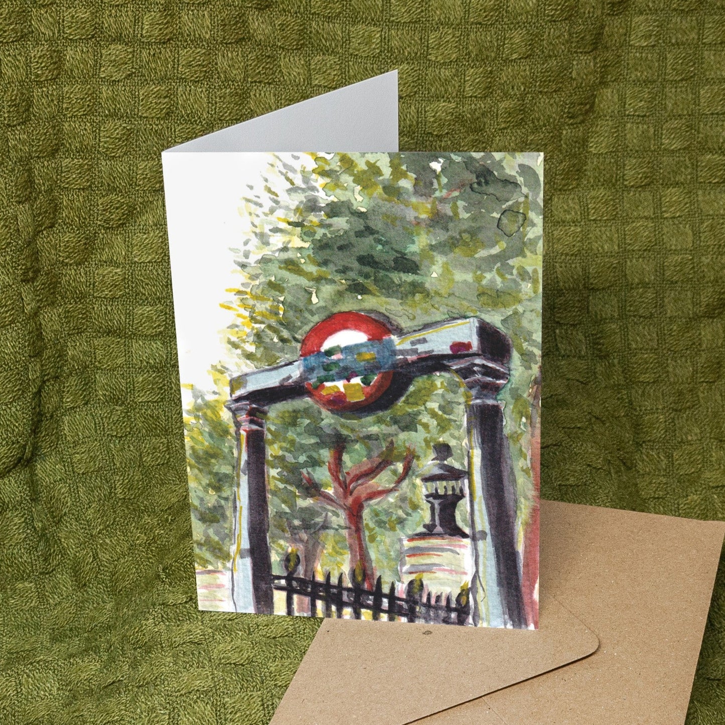 'Charing Cross Underground Entrance' Card