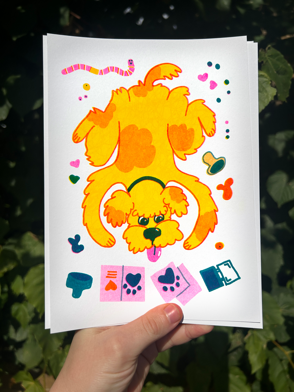 'Crafty Critters: Dog' Riso Print