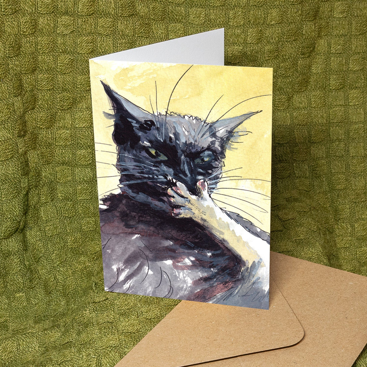 'Eating Beans' Card