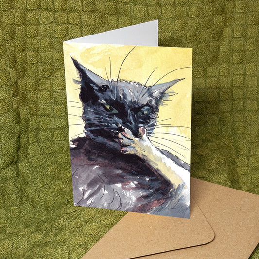 'Eating Beans' Card