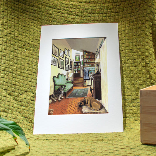 'Tiled Home with Dogs' Giclée Art Print