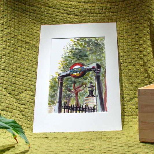 ‘Charing Cross Overground Entrance' Giclée Art Print