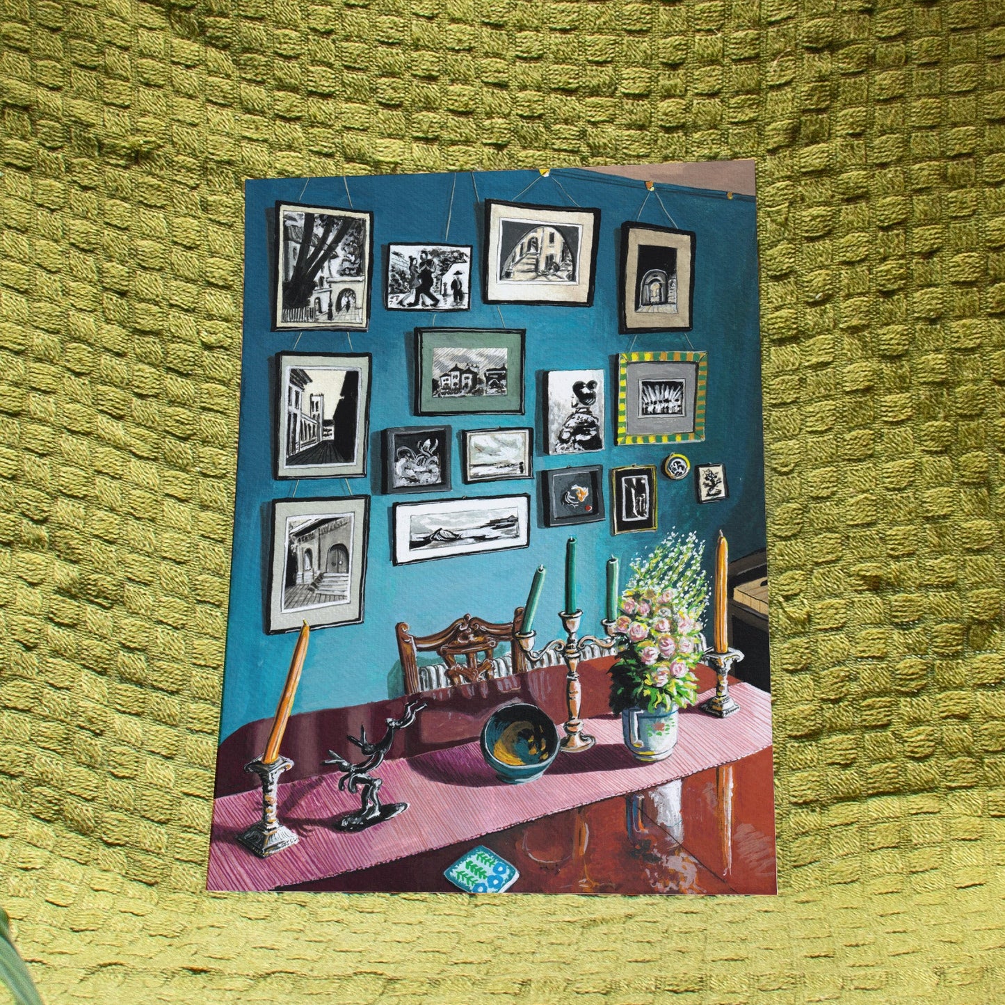 'Blue Gallery Wall' Giclée Art Print